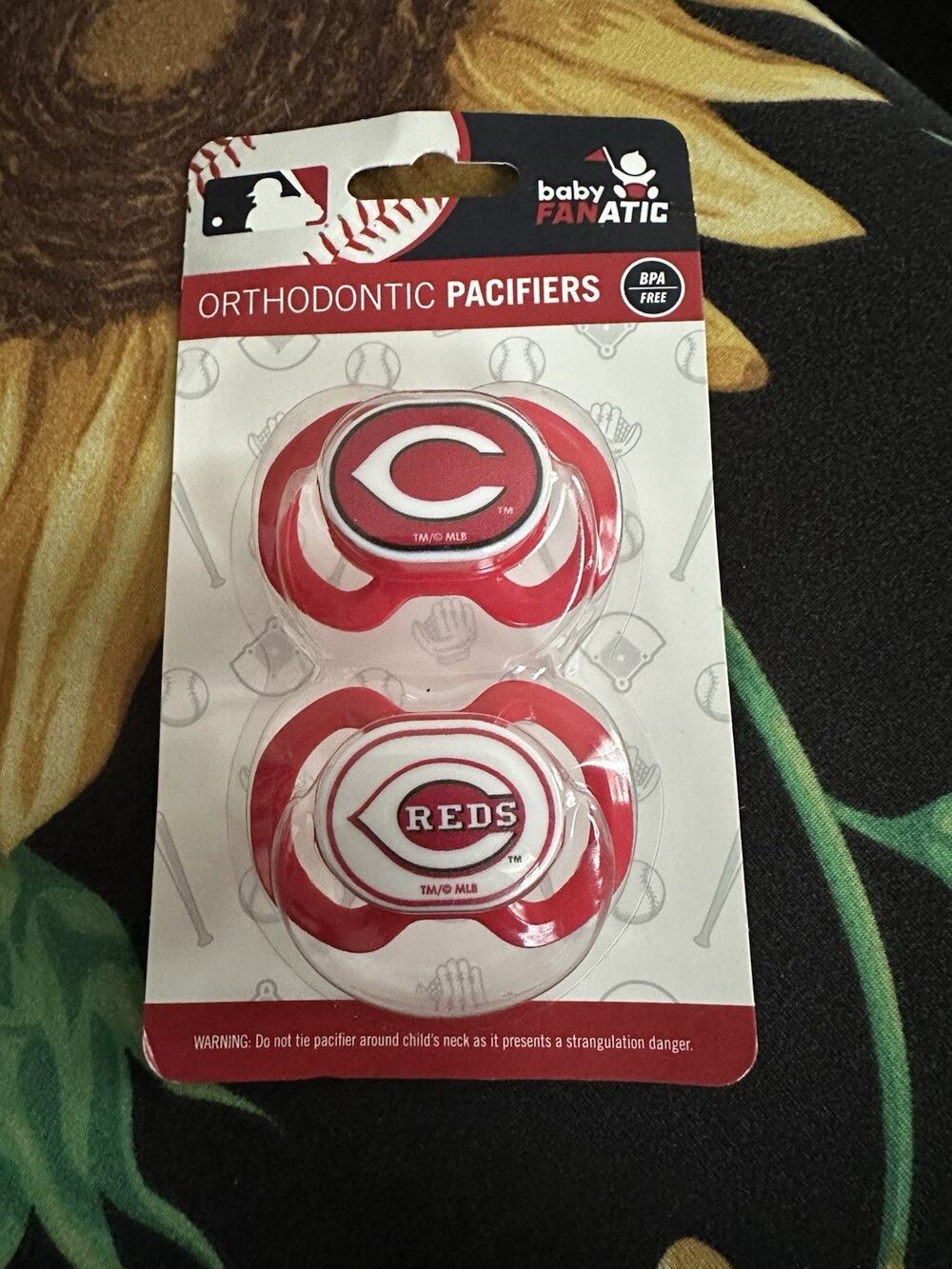 Cincinnati Reds Baby Pacifier 2 Pack MLB Baby Fanatic Orthodontic New